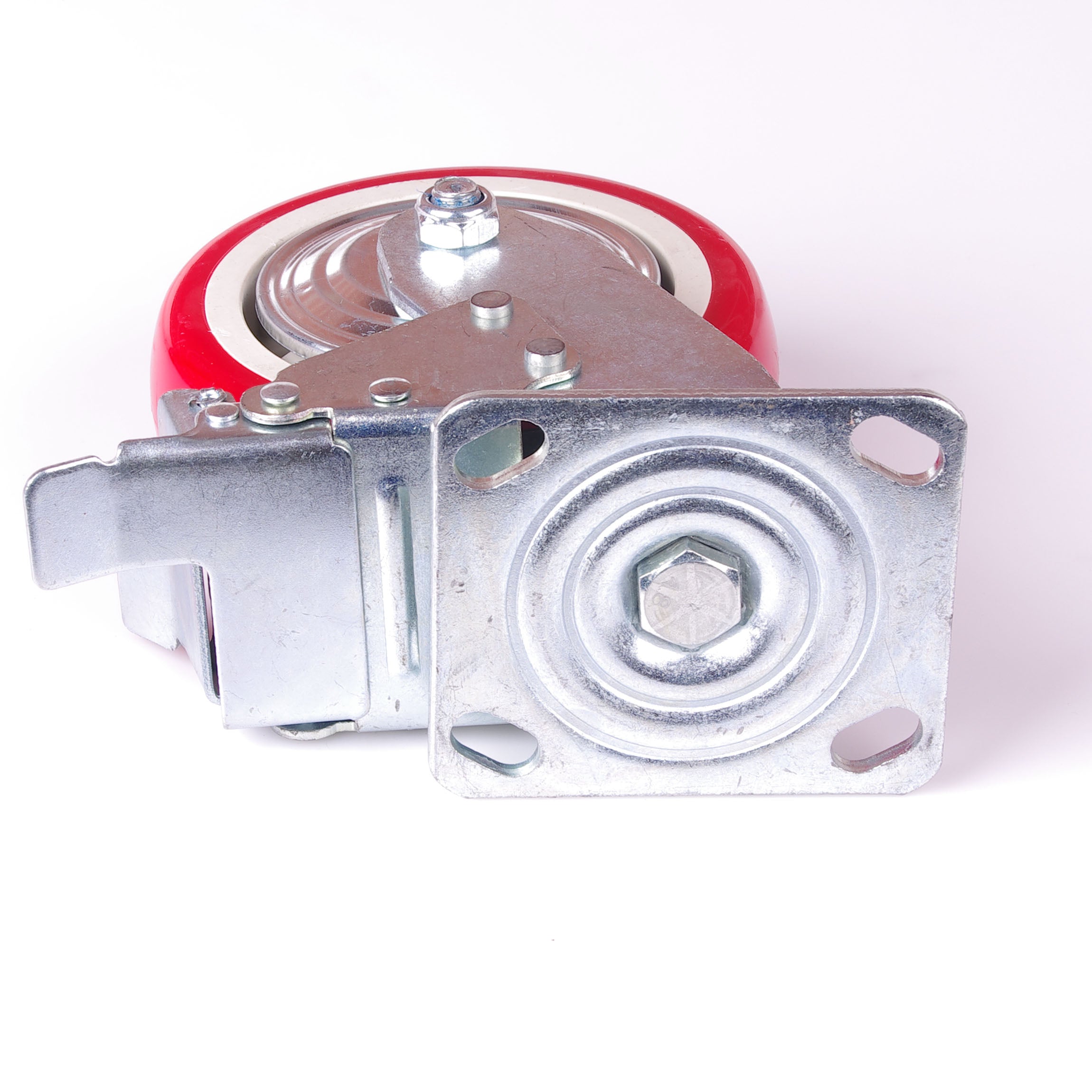 4x 5 inch Industrial Swivel Brake Locking Caster Castor Wheels Casters 2x swivel 2x fixed for Cart Furniture Workbench