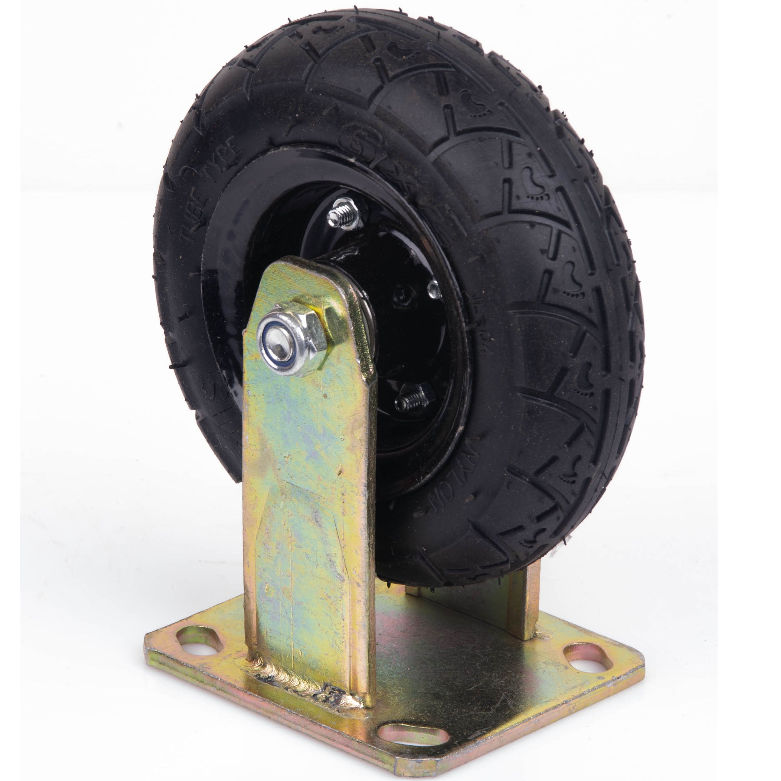 6 Inch Pneumatic Tread Wheels, 2x Swivel 2x Fixed, 200KG, Set of 4