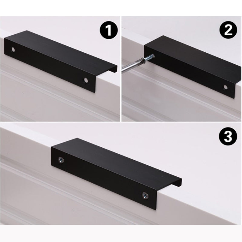 Modern Aluminum Kitchen Cabinet Bar Handle 320mm Black