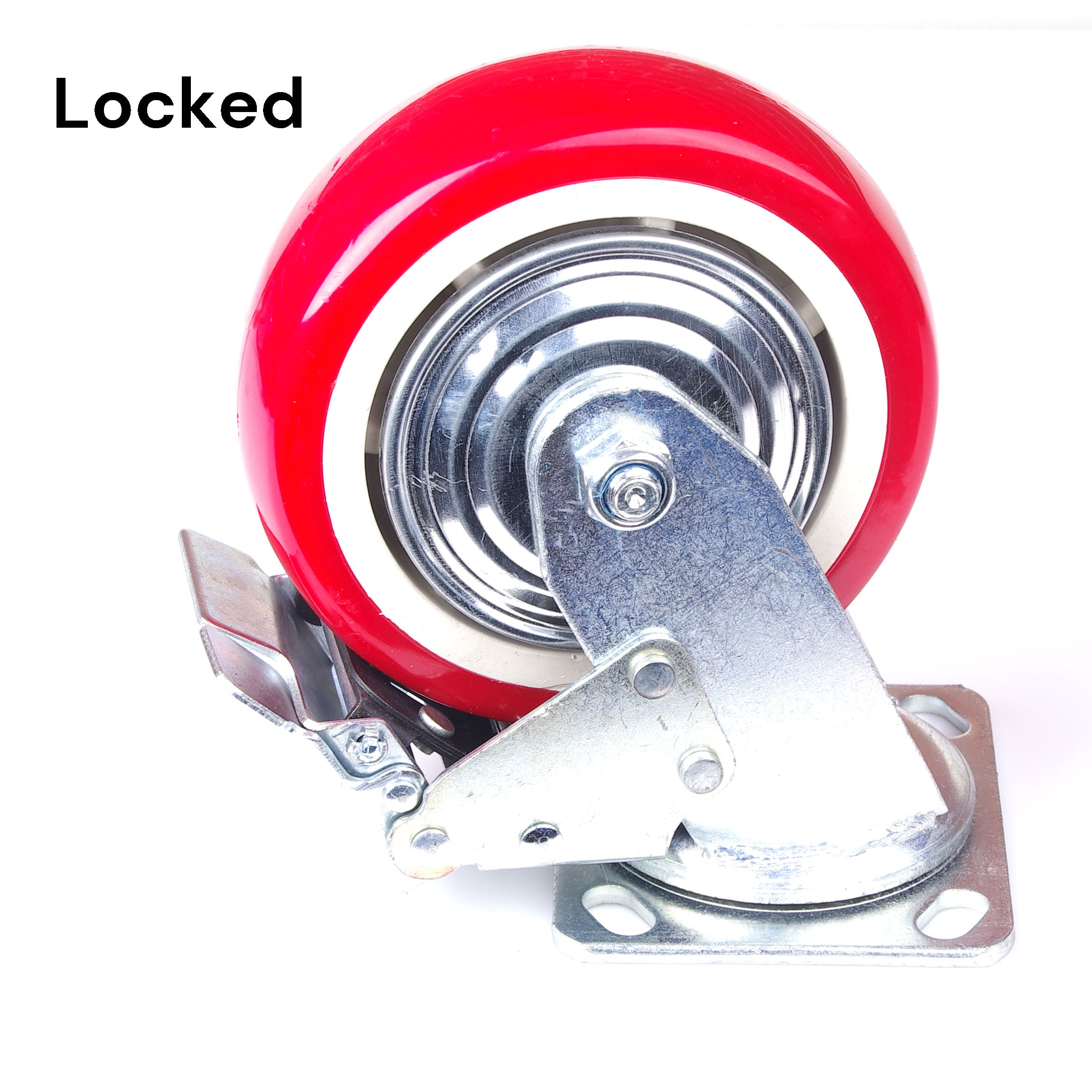5 inch Industrial Caster Wheels Swivel with Brake Locking Casters Castor Wheels Cart Furniture Workbench