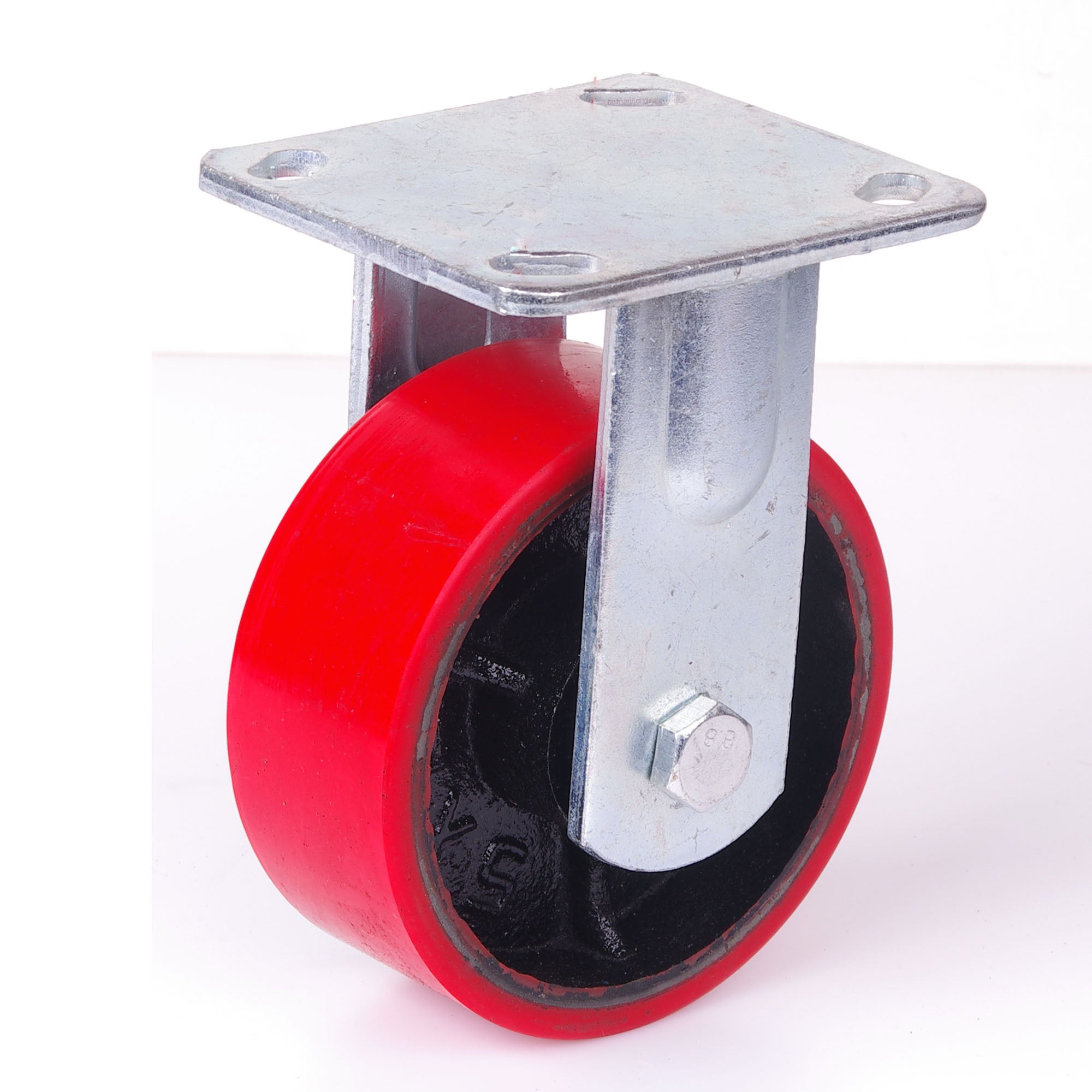 5" Zinc-Plated 500KG Industrial Fixed Caster Wheel