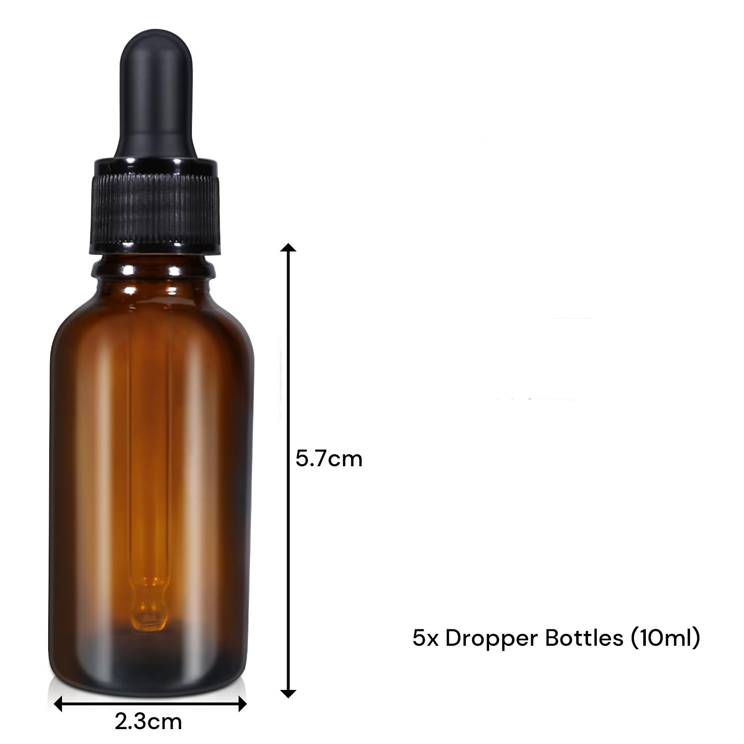10ml 5 Pack Amber Glass Dropper Bottle Liquid Essential Oils Bottle Bottles Leakproof Glass Tincture Bottles