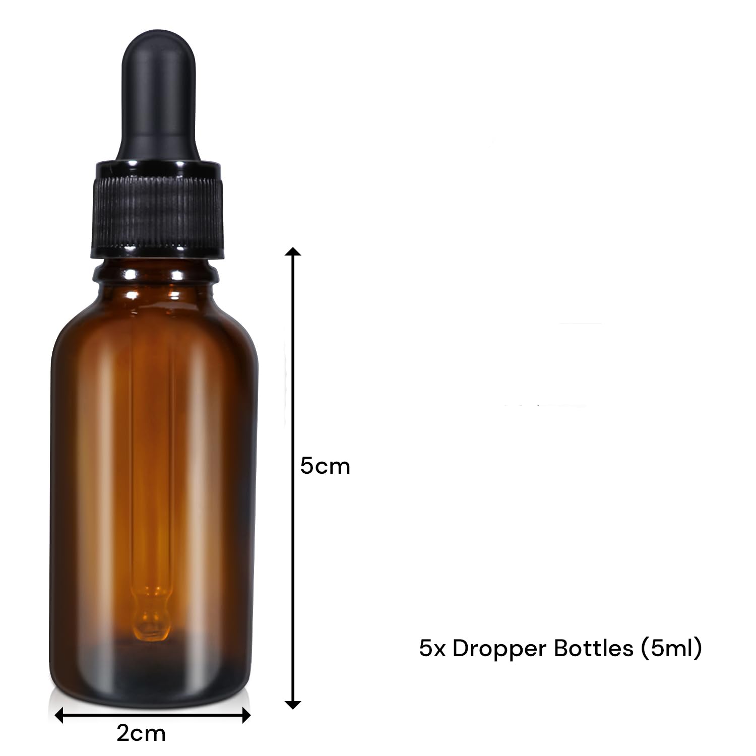 5ml 5 Pack Amber Glass Dropper Bottle Liquid Essential Oils Bottle Bottles Leakproof Glass Tincture Bottles
