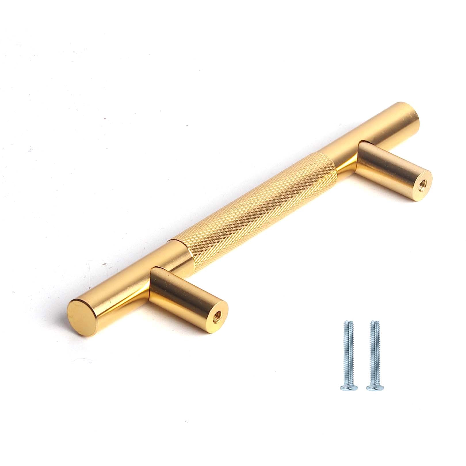 Modern 96mm Gold Cabinet Handles - Stainless Steel, Zinc