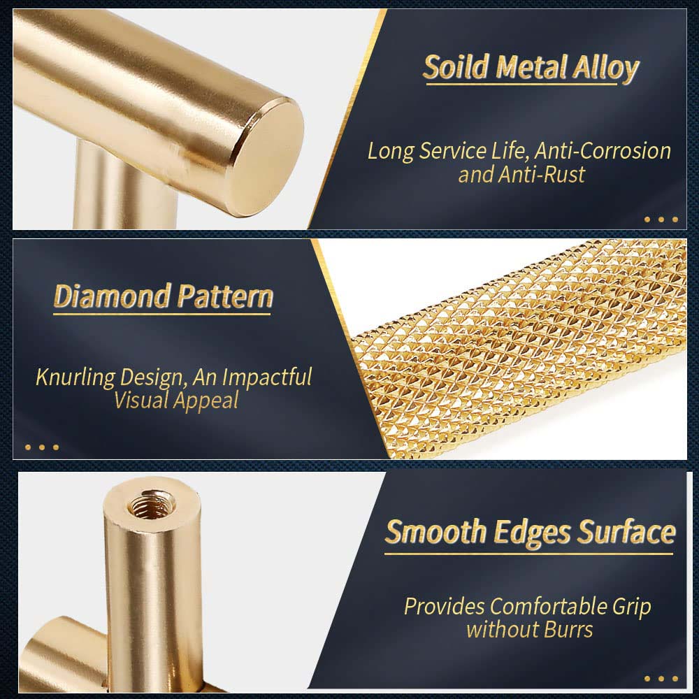 Modern 96mm Gold Cabinet Handles - Stainless Steel, Zinc