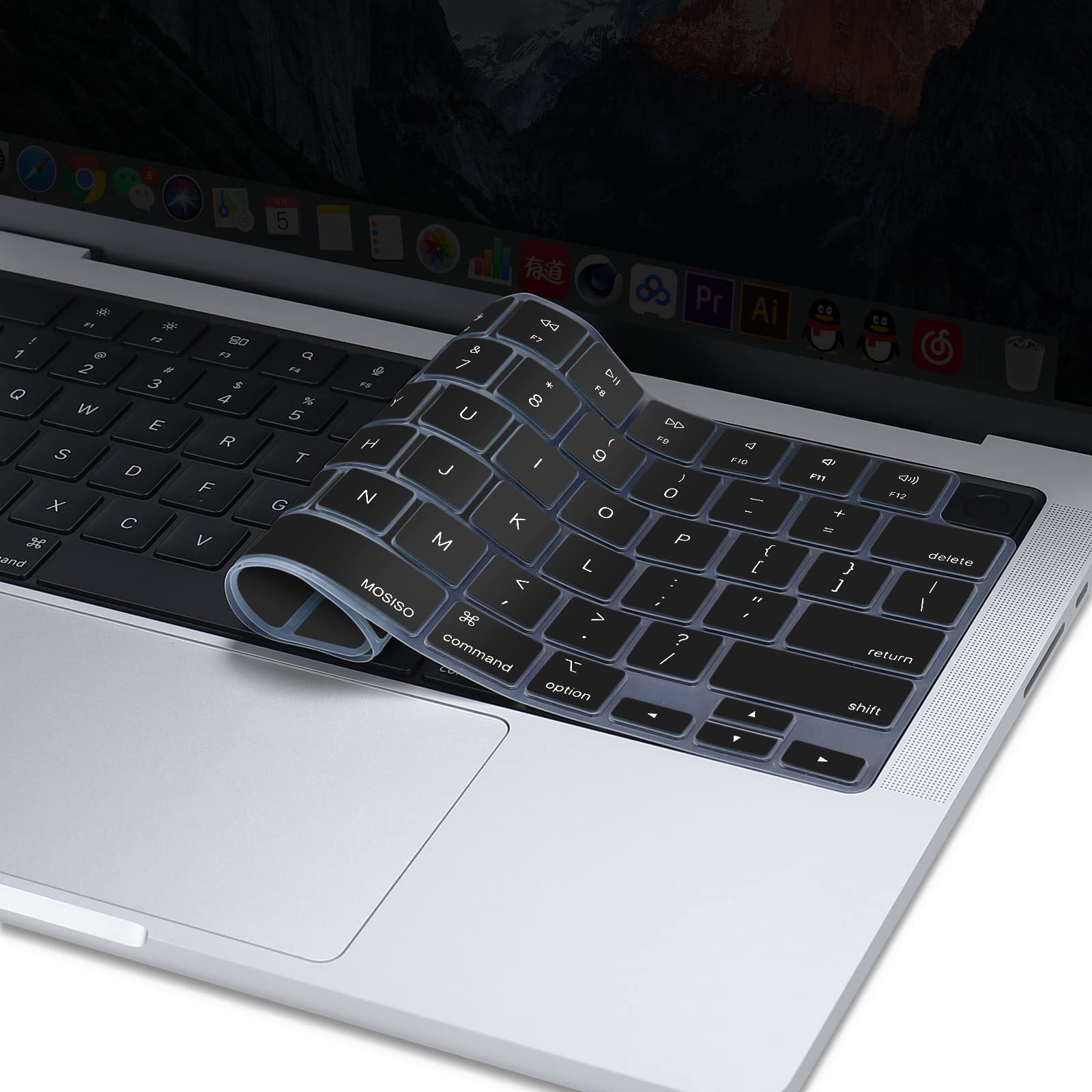 Ultra-Thin Silicone Keyboard Cover Skin for MacBook Pro 13" 16"