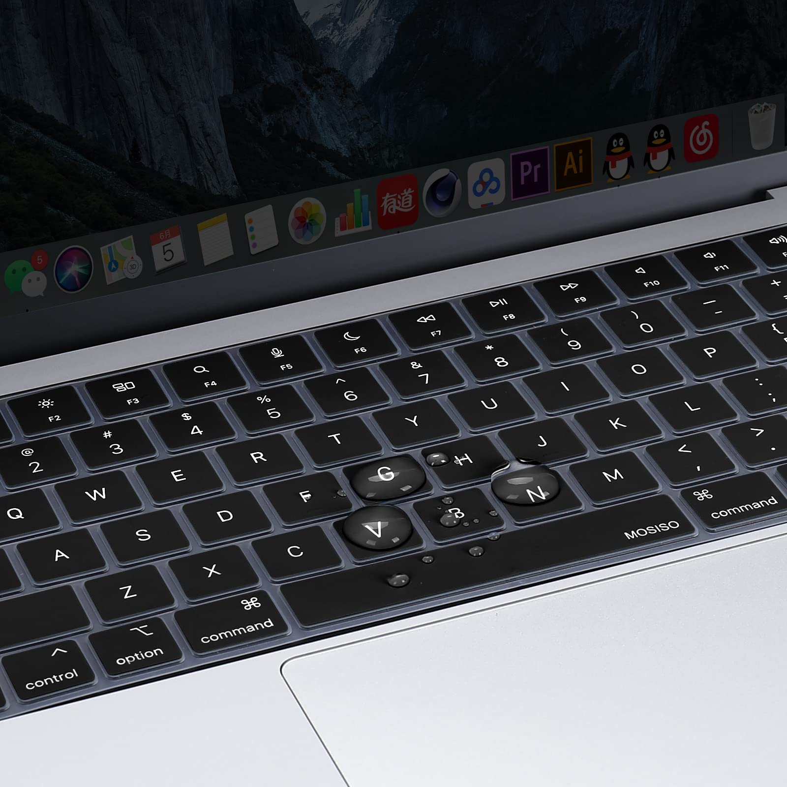 Ultra-Thin Silicone Keyboard Cover Skin for MacBook Pro 13" 16"