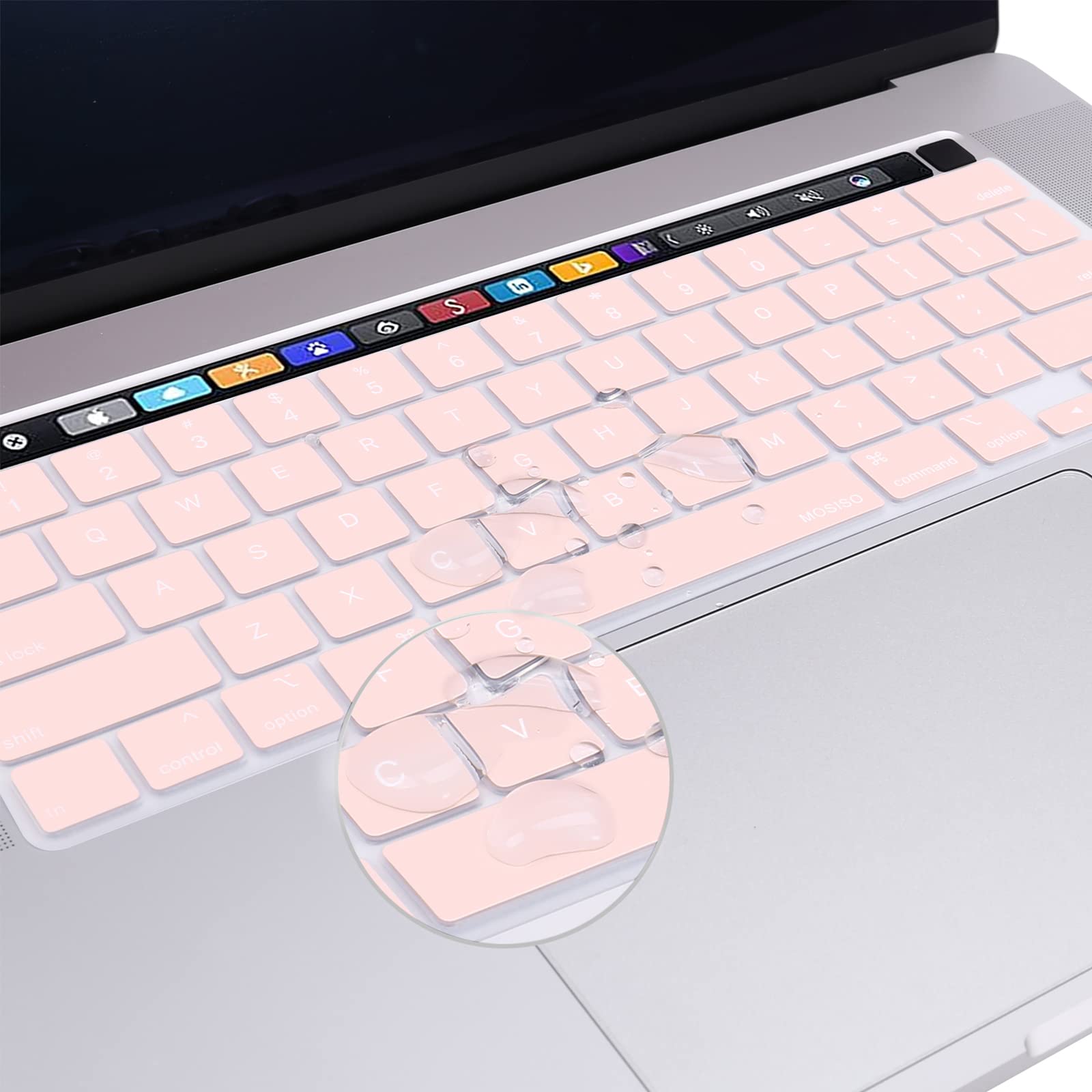 Ultra Thin Pink Keyboard Cover for MacBook Pro 13 & 16 M1 M2