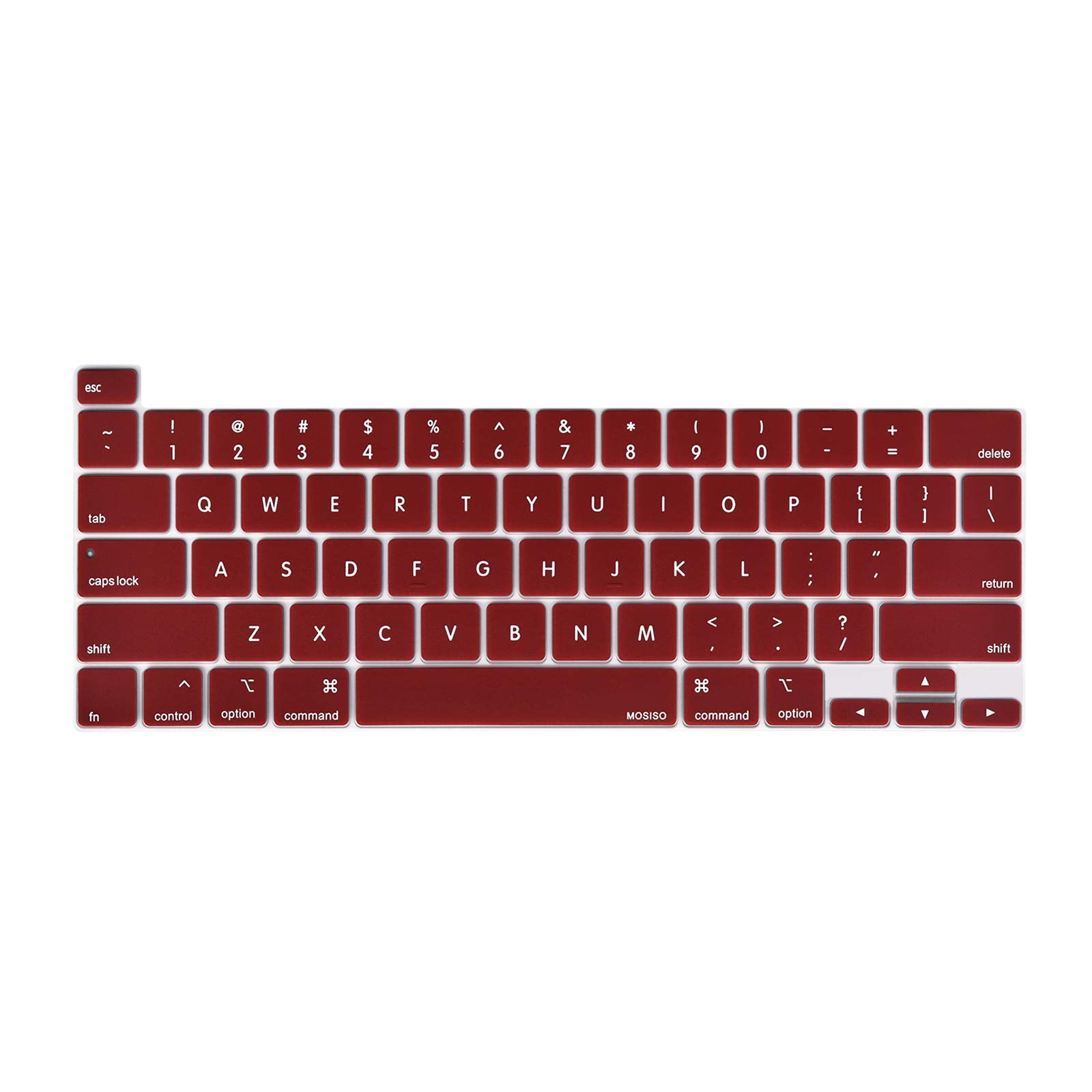 Wine Red Silicone Keyboard Cover for MacBook Pro 13/16 2020-2023