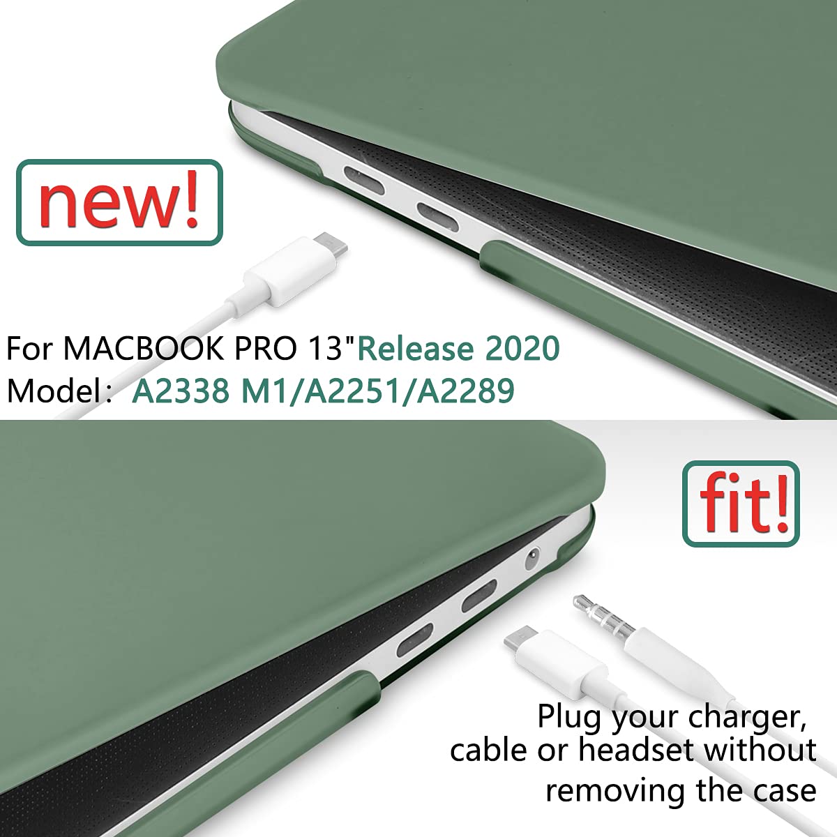 Midnight Green MacBook Pro 13" Hard Shell Case & Cover