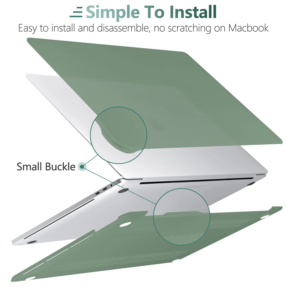 Midnight Green MacBook Pro 13" Hard Shell Case & Cover