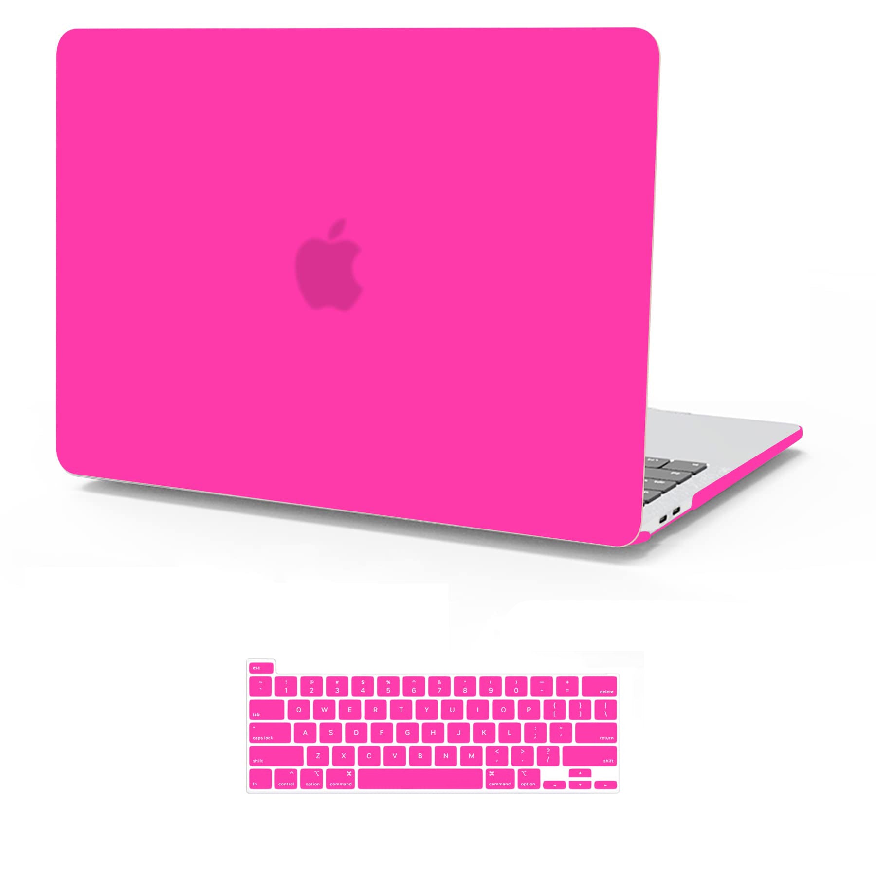 Hot Pink Hard Shell Case & Keyboard Cover for MacBook Pro 13"