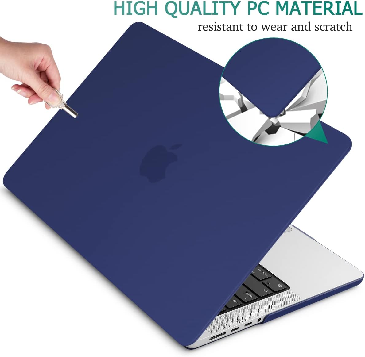 Hardshell Case & Keyboard Cover for MacBook Pro 14" 2023-2021 Blue