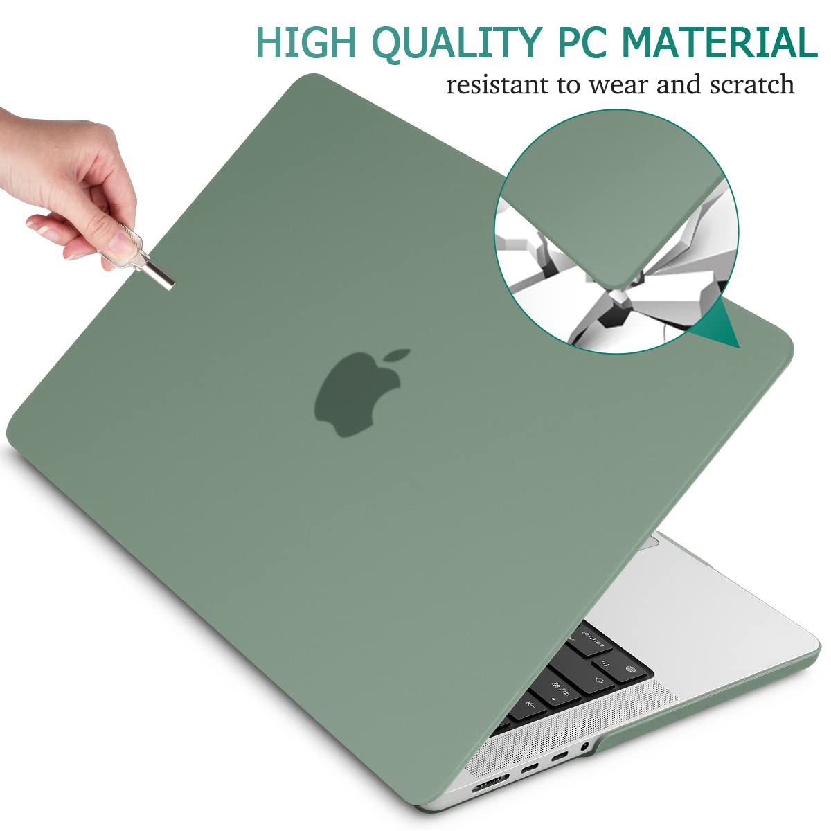 Midnight Green Hard Case & Keyboard Cover for 14" MacBook Pro