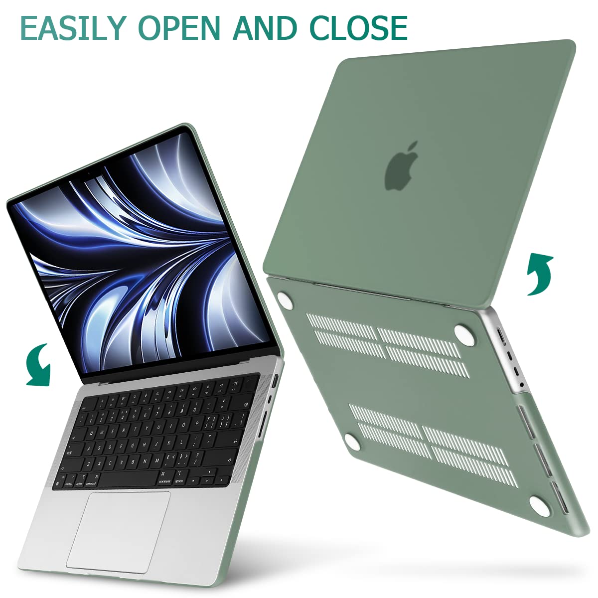 Midnight Green Hard Case & Keyboard Cover for 14" MacBook Pro