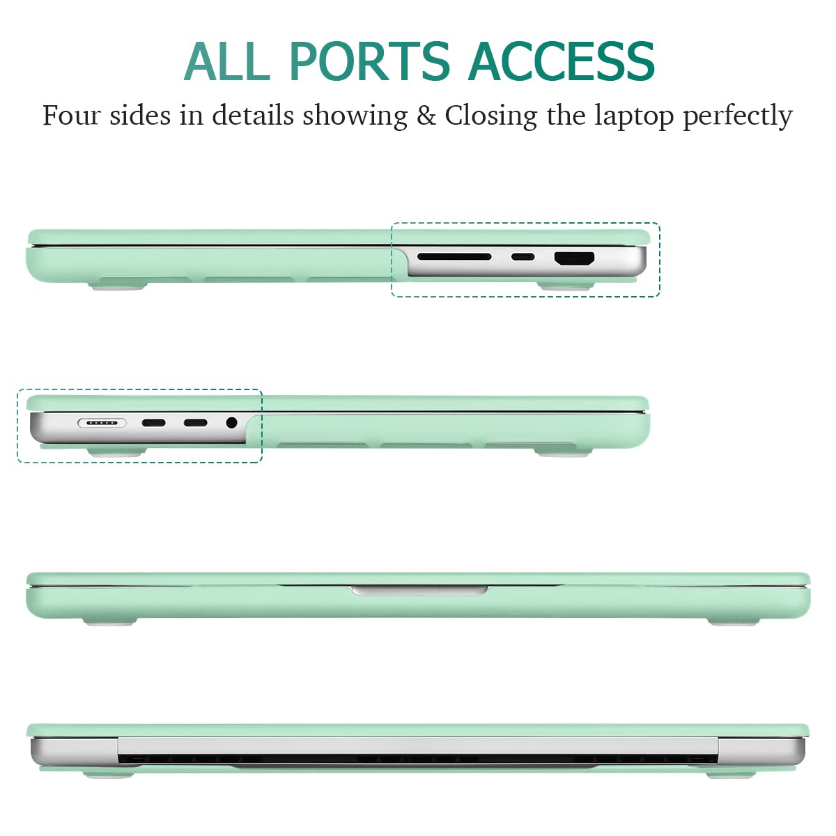 Green Hardshell Case & Keyboard Cover for 14" MacBook Pro