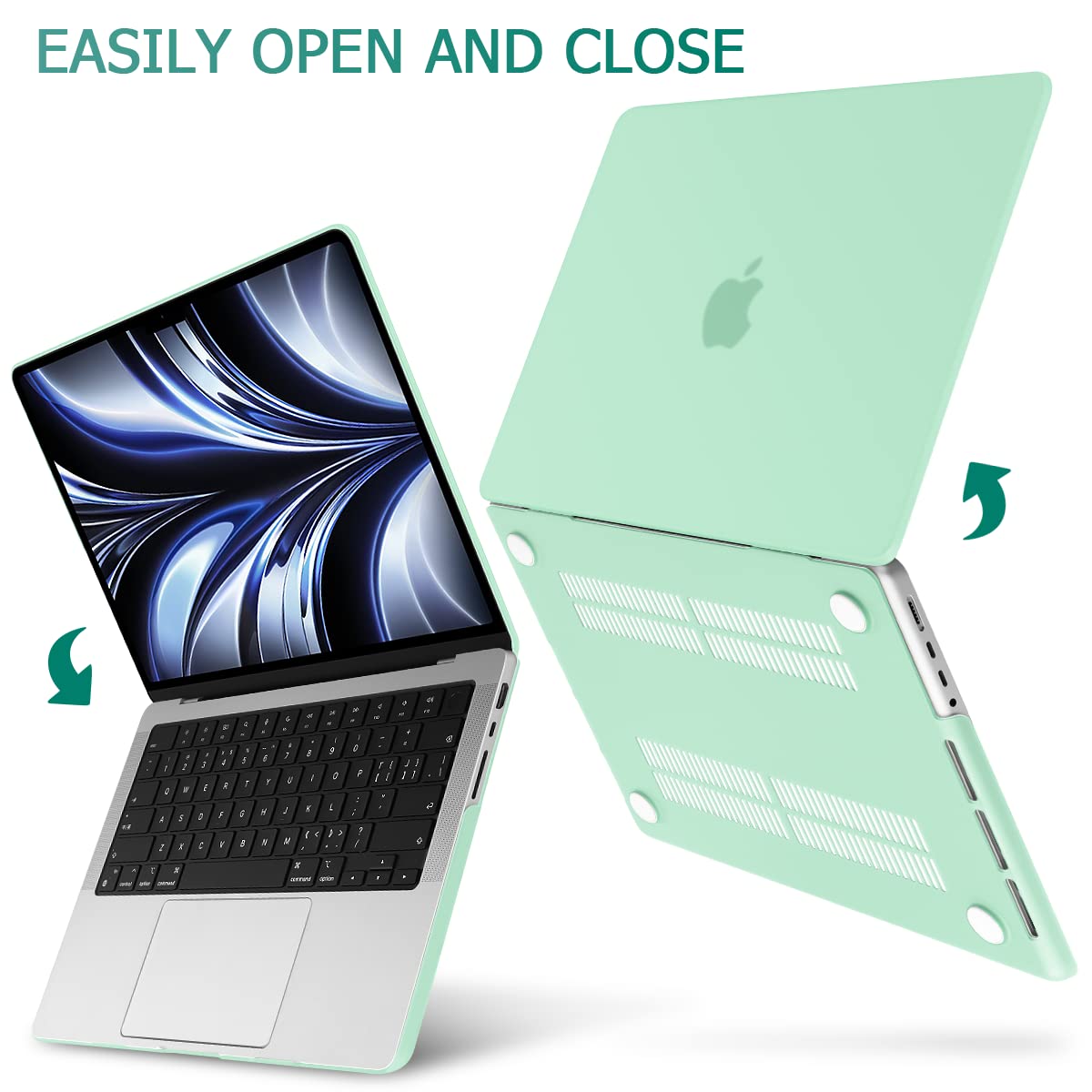 Green Hardshell Case & Keyboard Cover for 14" MacBook Pro