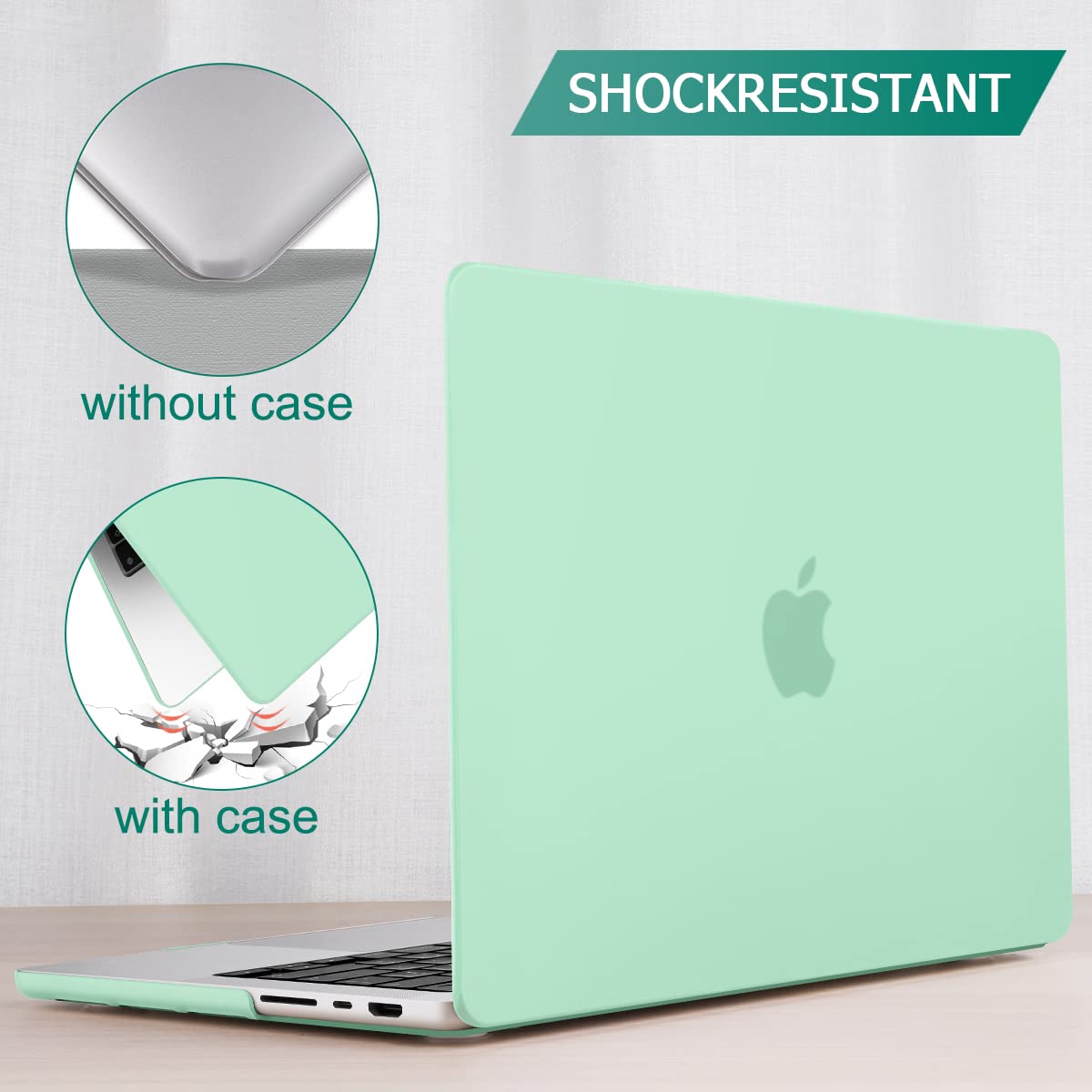 Green Hardshell Case & Keyboard Cover for 14" MacBook Pro