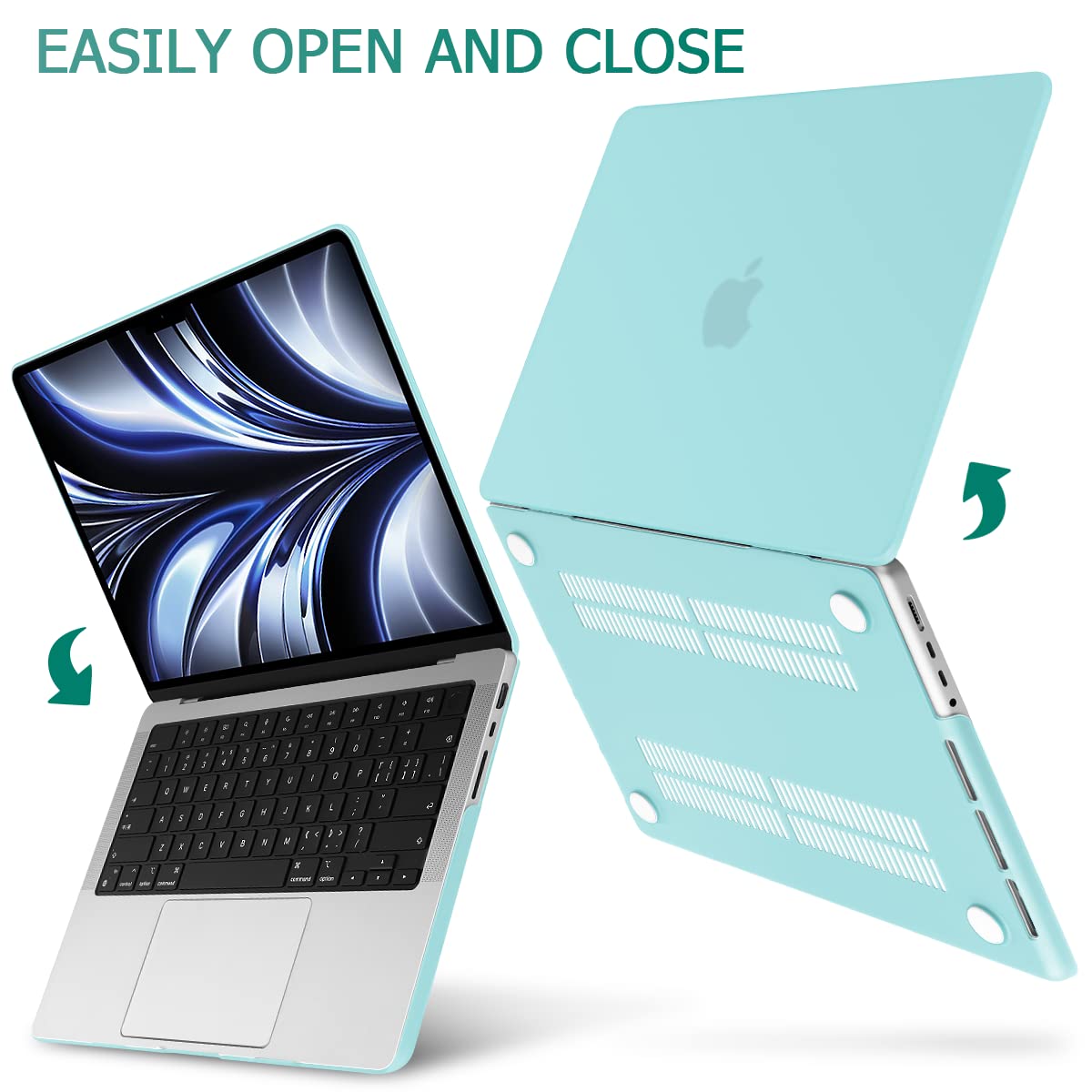 Turquoise Hardshell Case w/ Keyboard Cover for 14" MacBook Pro