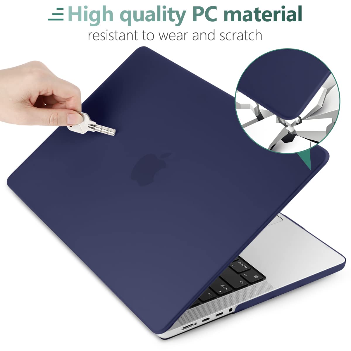 Blue Hard Shell Case & Keyboard Cover for MacBook Pro 16 inch