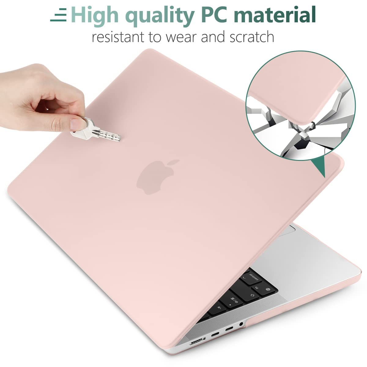 Pink Hard Shell Case & Keyboard Cover for MacBook Pro 16" M2/M1