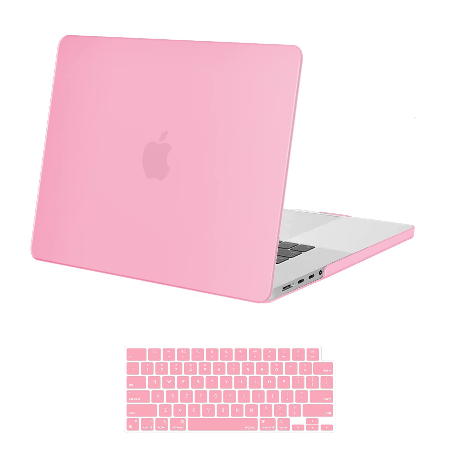 Pink Hard Shell Case & Keyboard Cover for MacBook Pro 16 Inch M2/M1 Pro/Max