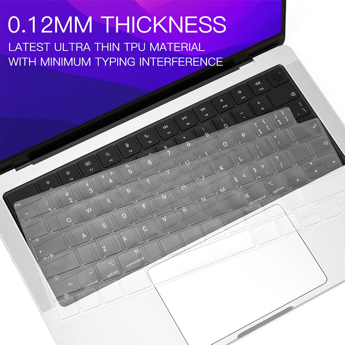 Ultra Thin Silicone Keyboard Cover for MacBook Air Pro 13-16