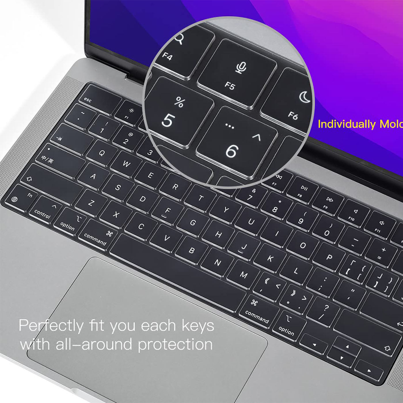 Ultra Thin Silicone Keyboard Cover for MacBook Air Pro 13-16