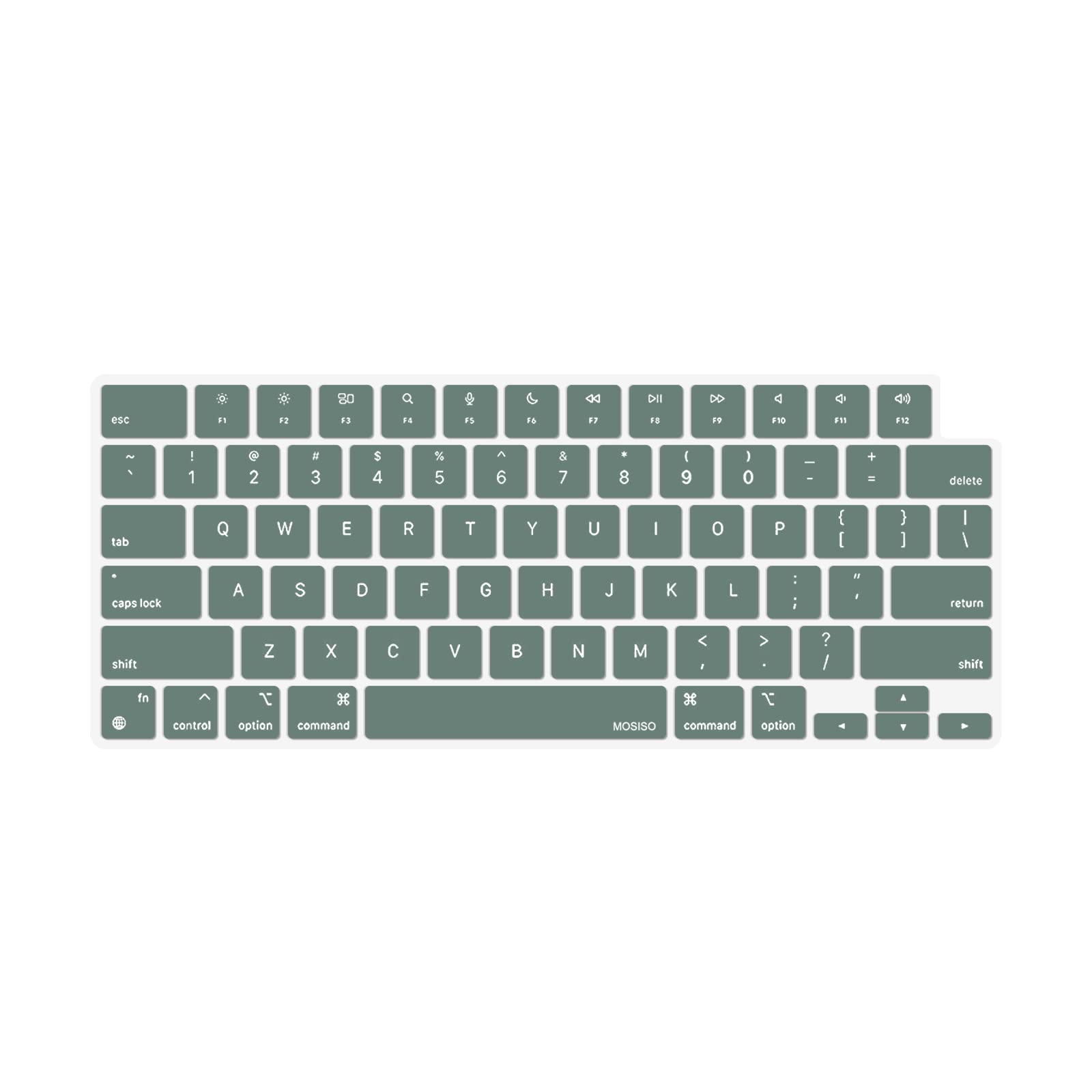 Ultra Thin Silicone Keyboard Cover for MacBook Air Pro 13-16 Dgreen