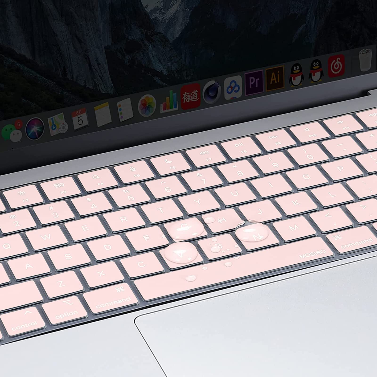 Ultra-Thin Keyboard Cover for MacBook Air/Pro M1/M2 - Pink