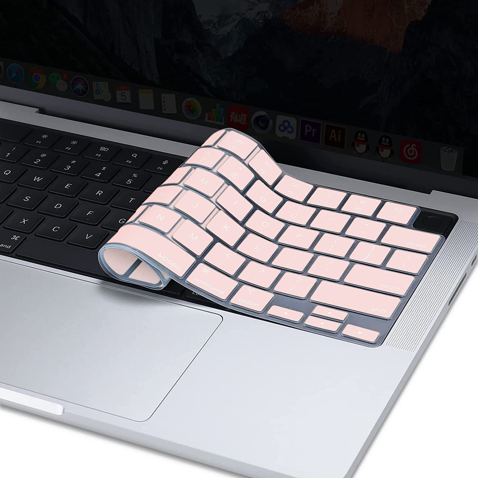 Ultra-Thin Keyboard Cover for MacBook Air/Pro M1/M2 - Pink