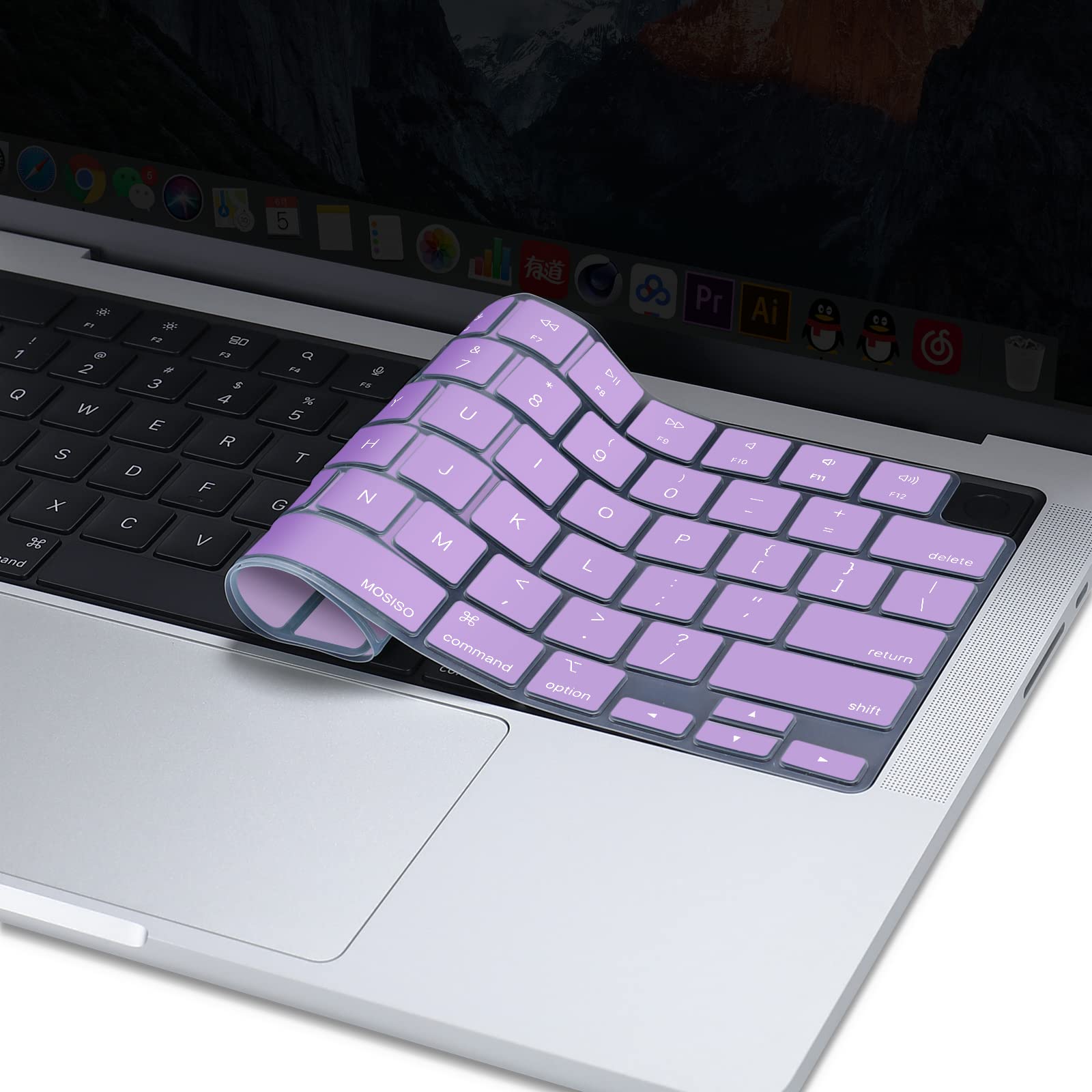 Ultra-Thin Silicone Keyboard Cover for MacBook Air Pro 13-16