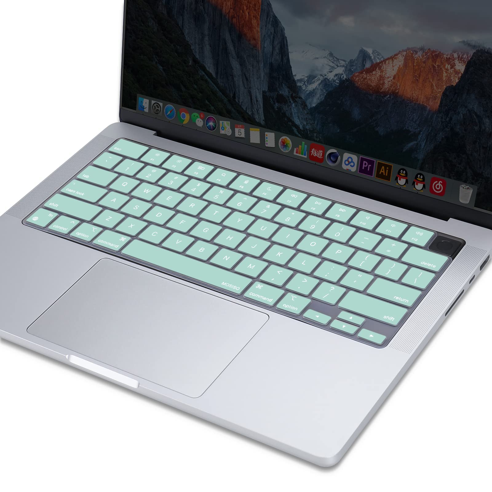 Ultra Thin Keyboard Cover for MacBook Air & Pro, Mint Green