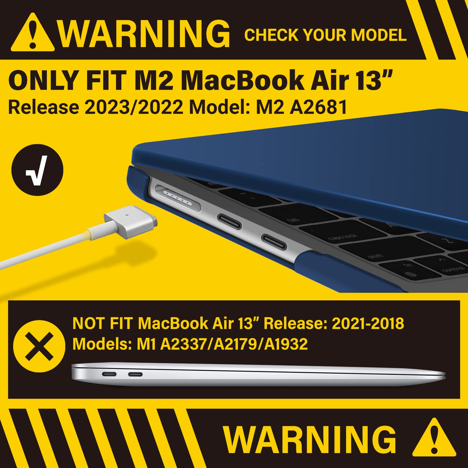 MacBook Air 13 inch M2 Case Hard Shell & Keyboard Cover