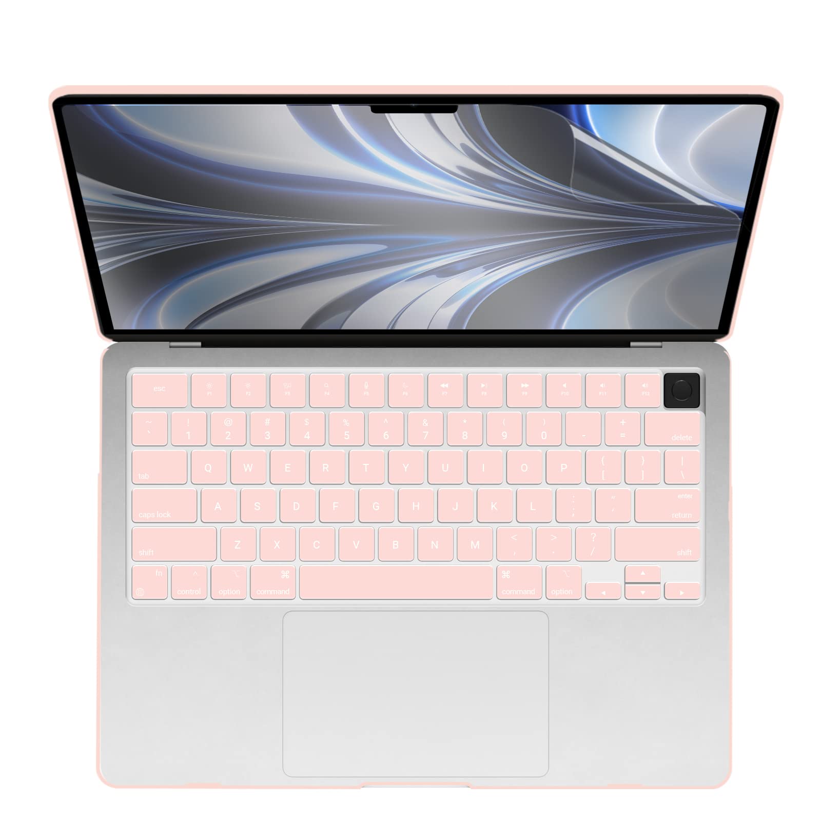 Pink Hard Shell Case + Keyboard Cover for MacBook Air M2 A2681