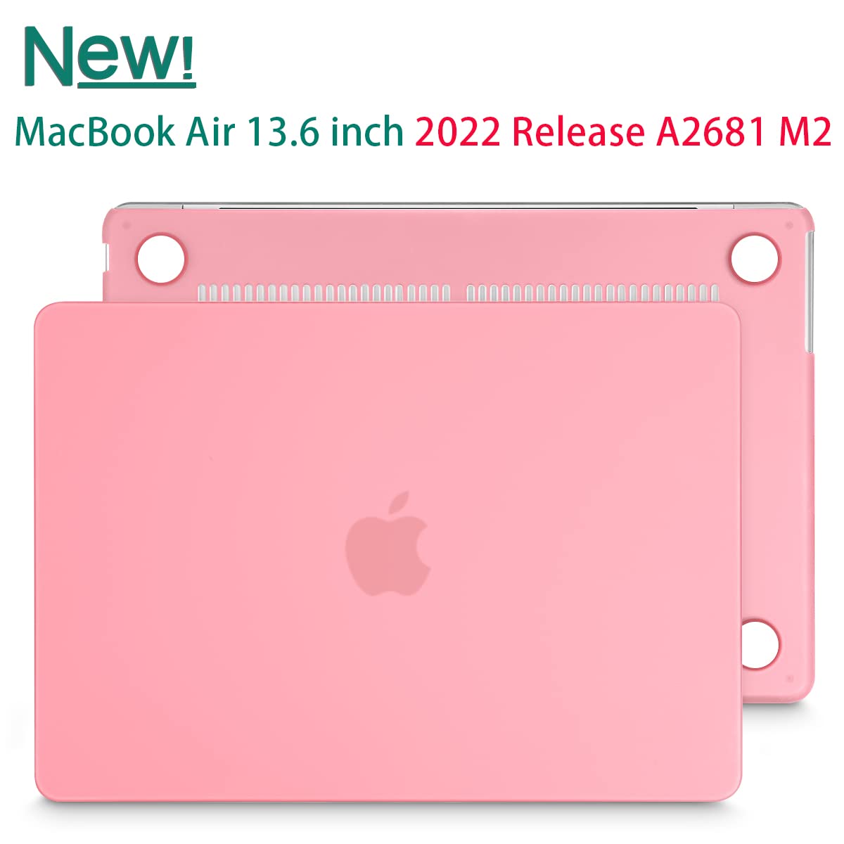 Pink Hard Shell Case & Keyboard Cover for MacBook Air 13" M2 2023 2022