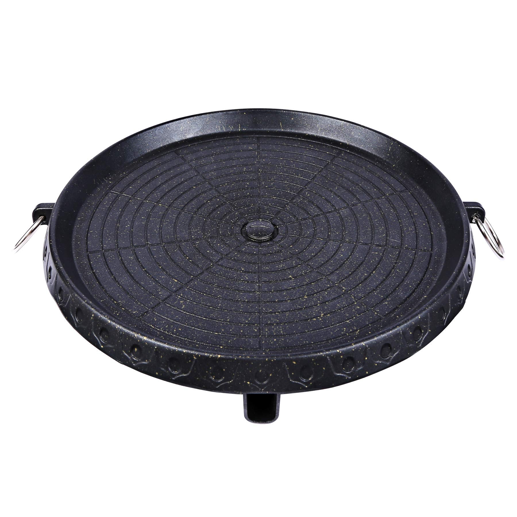 Non-Stick Smokeless Korean BBQ Grill Pan, 12.6in, Indoor Outdoor