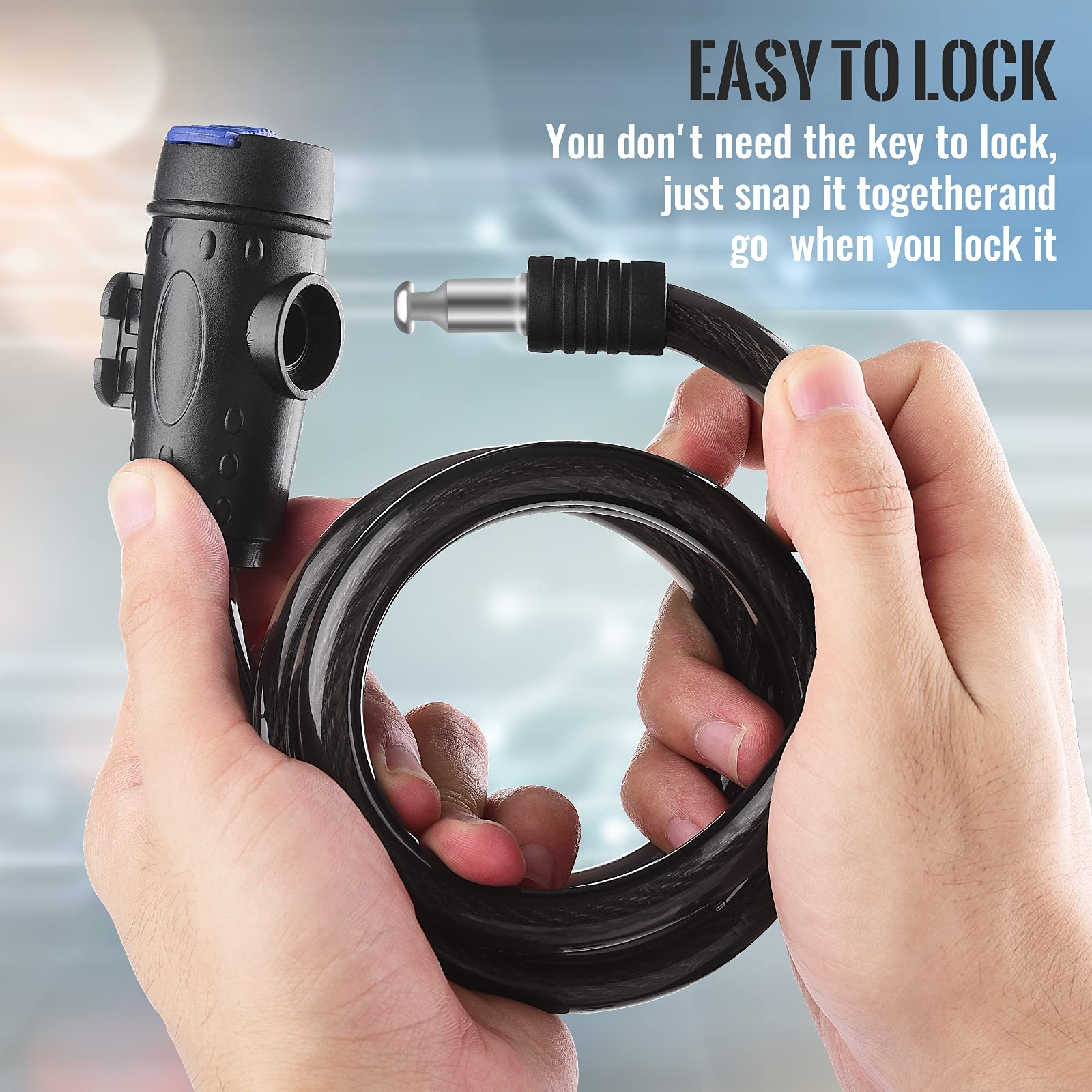 Anticut Weatherproof Bike Cable Lock 1.2m with 2 Keys