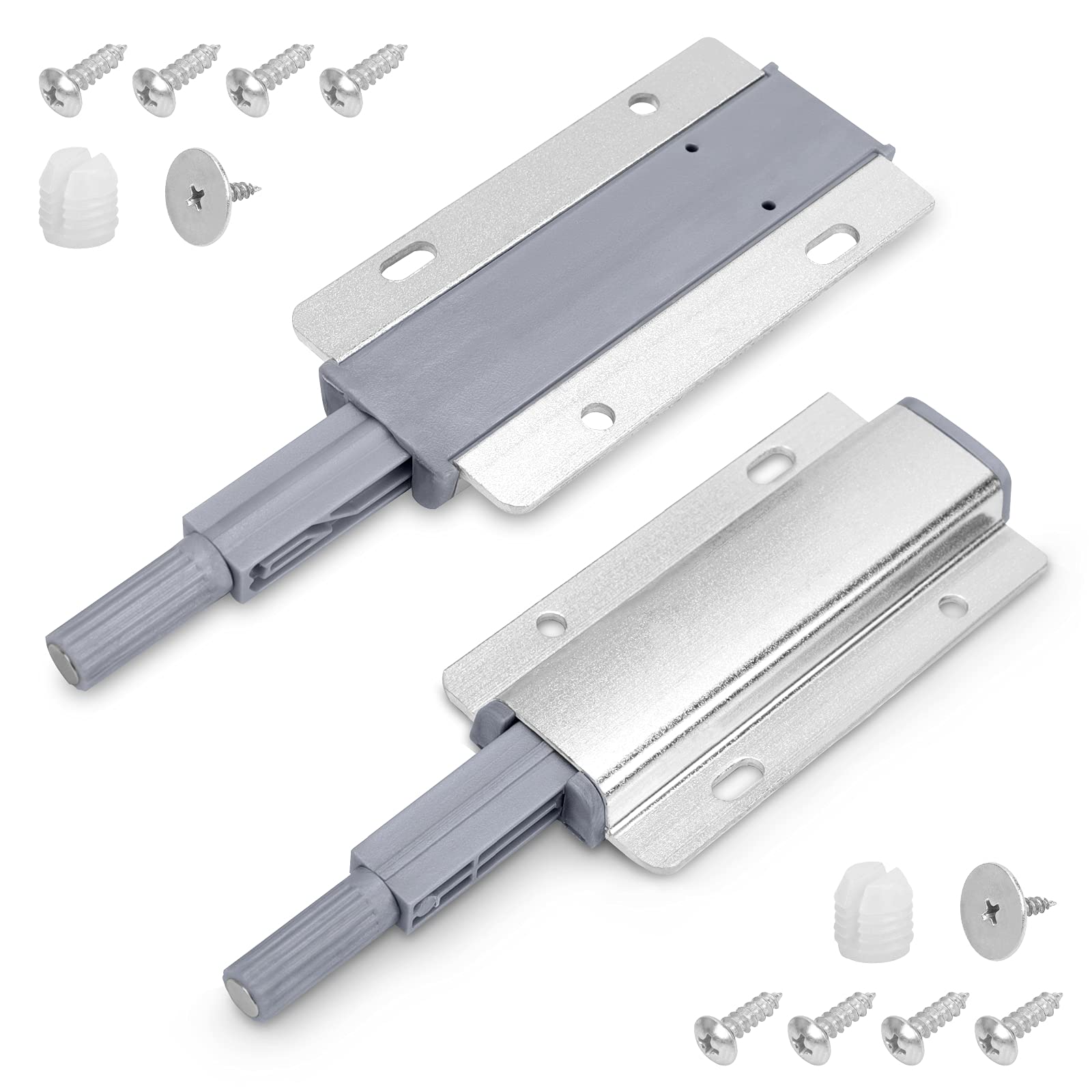 2x Heavy Duty Magnetic Push Latches for Cabinets & Drawers