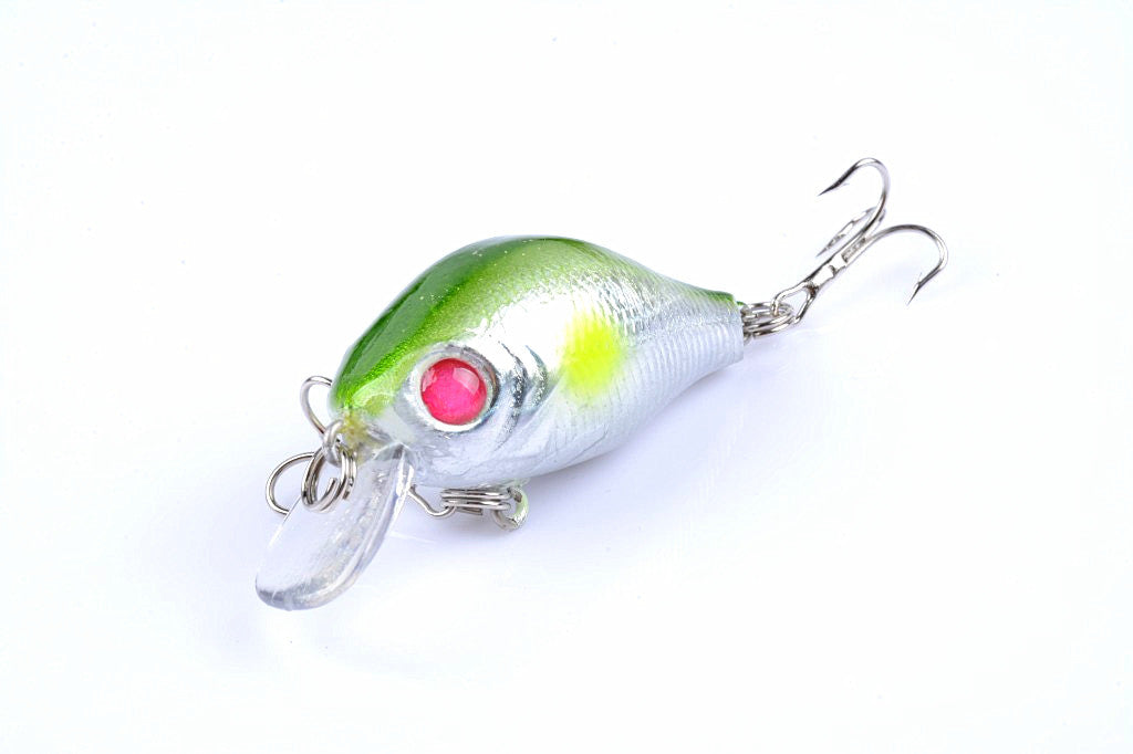 5x 5.5cm Topwater Popper Crank Bait Fishing Lures