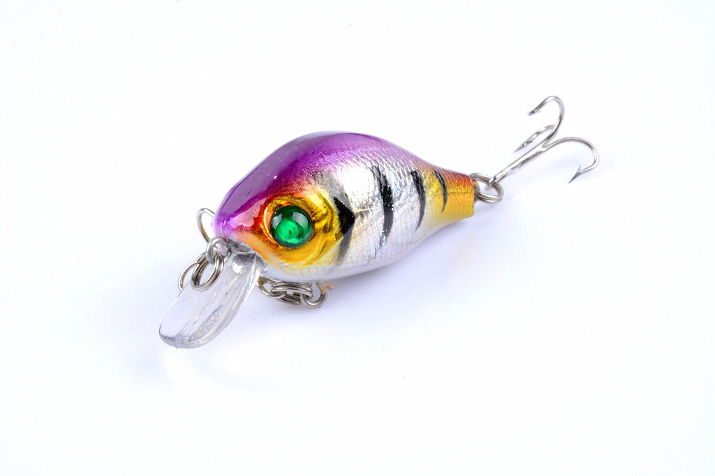 5x 5.5cm Topwater Popper Crank Bait Fishing Lures