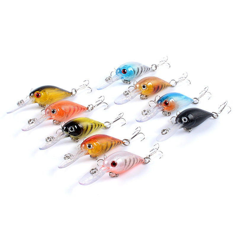 Exquisite 9x Popper Crank 7.5cm Fishing Lures Surface