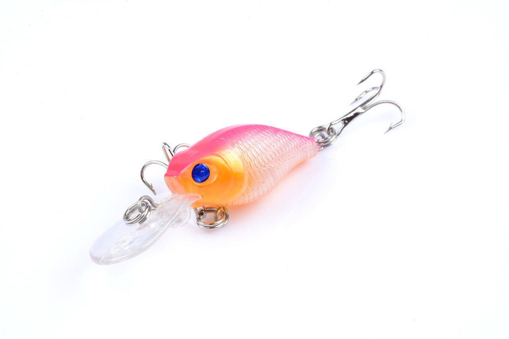 6x 6cm 7.1g Popper Crank Bait Fishing Lures w/ Hooks