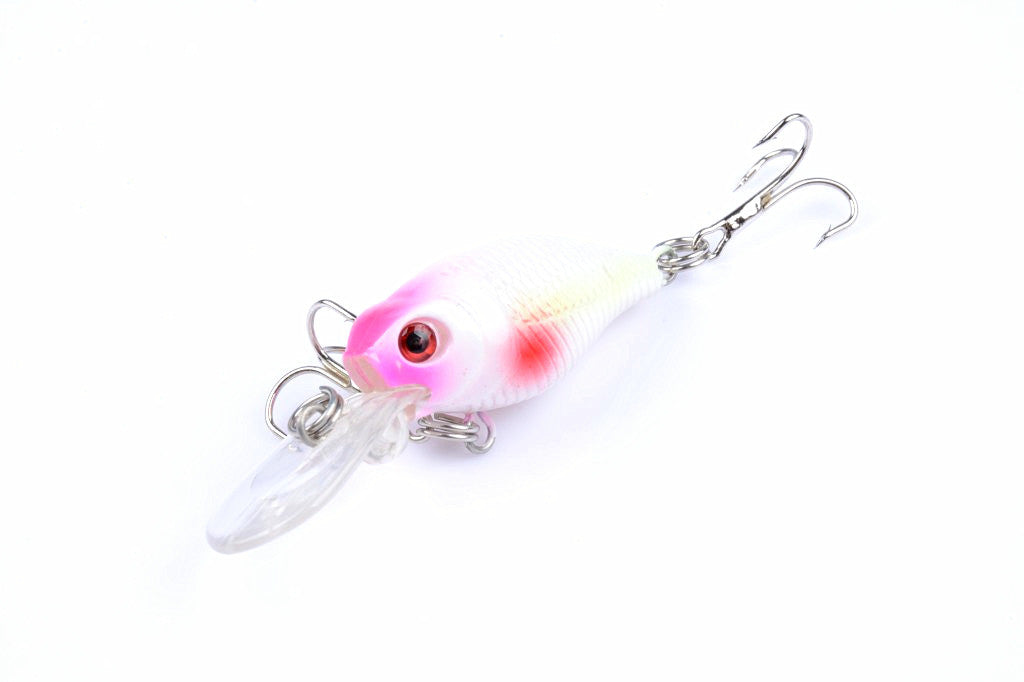 6x 6cm 7.1g Popper Crank Bait Fishing Lures w/ Hooks