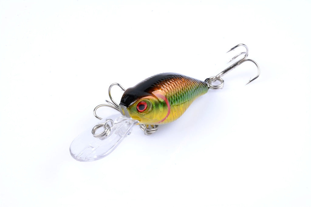 6x 6cm 7.1g Popper Crank Bait Fishing Lures w/ Hooks