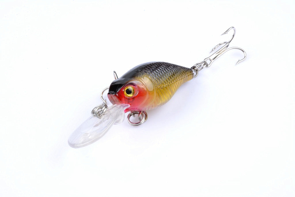 6x 6cm 7.1g Popper Crank Bait Fishing Lures w/ Hooks