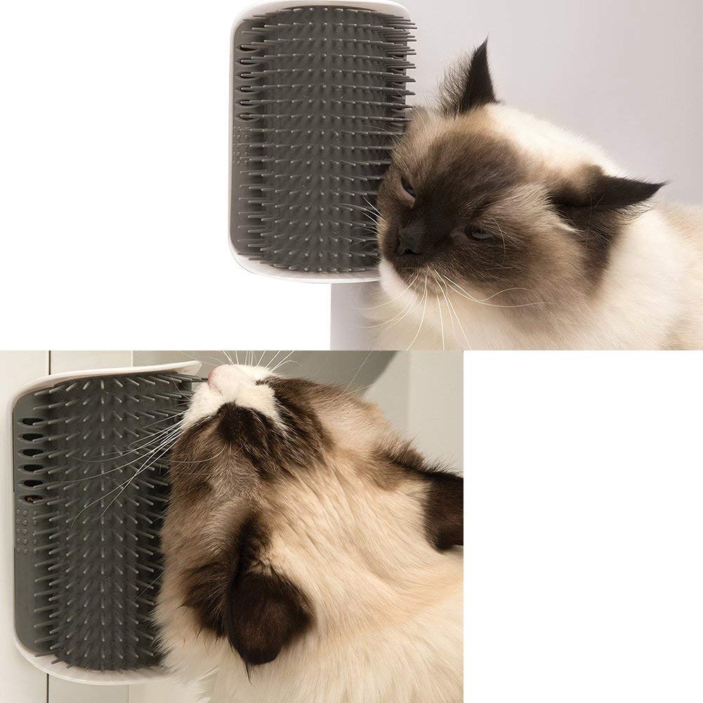 Durable Cat Self Groomer Brush with Catnip and Comb