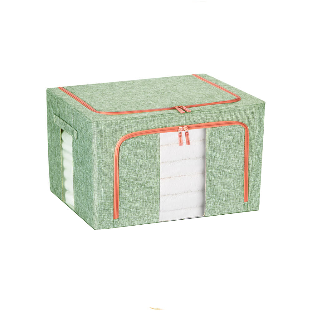 100L Foldable Linen Storage Box with Metal Frame