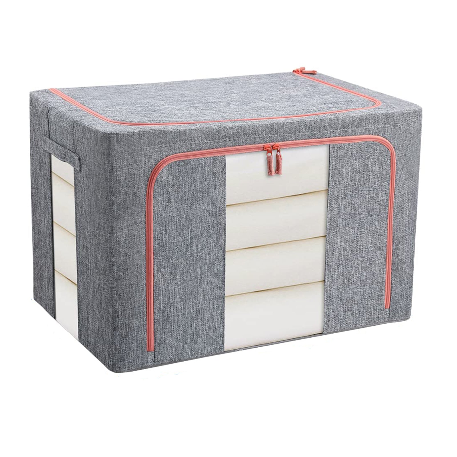 100L Linen Storage Bins with Metal Frame and Handles