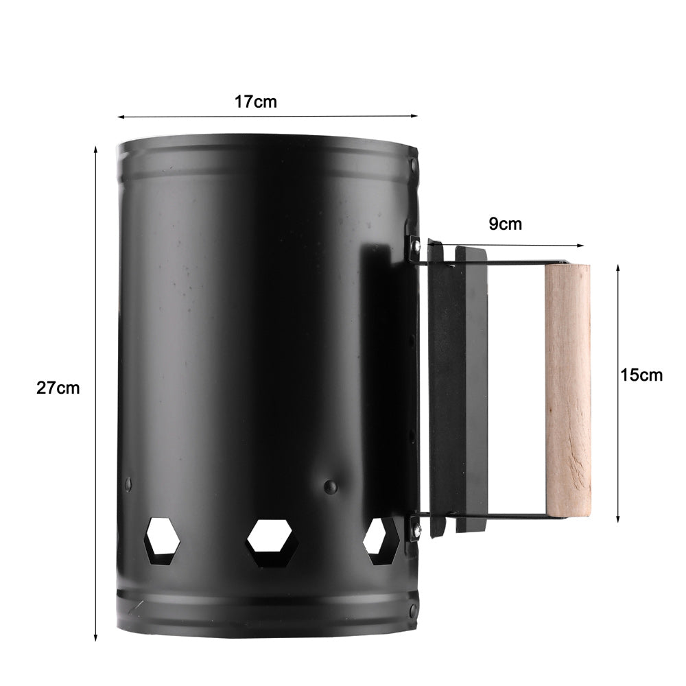 Stainless Steel Fire Starter Bucket BBQ Chimney Charcoal Starter